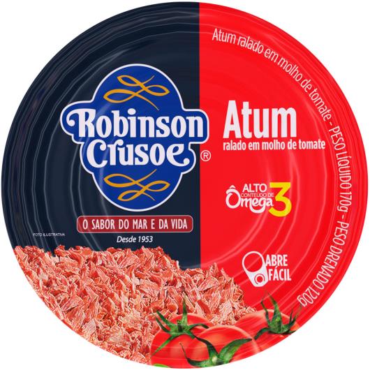 Atum ralado em molho de tomate Robinson Crusoe lata 170g - Imagem em destaque