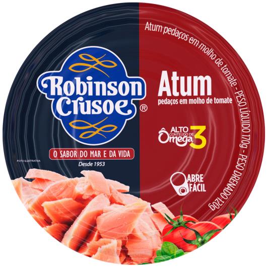 Atum em pedacçs molho tomate Robison Crusoe 170g - Imagem em destaque