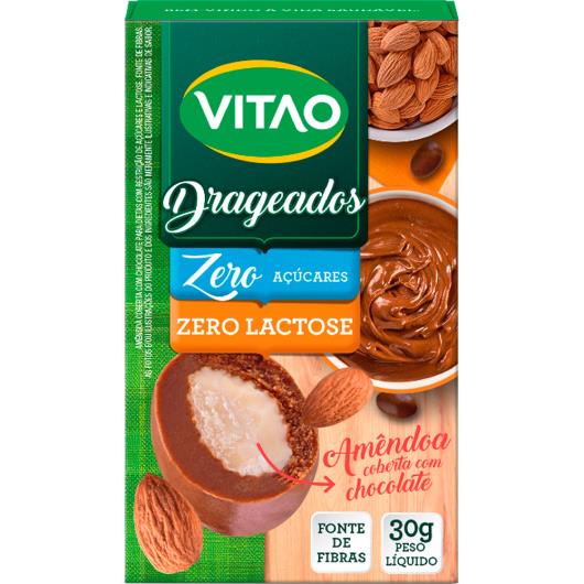 Amêndoa coberta com chocolate zero lactose Vitao 30g - Imagem em destaque