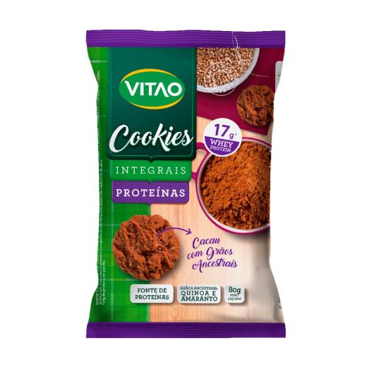 Cookies integrais proteínas cacau com grãos ancestrais Vitao 80g - Imagem em destaque