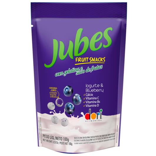 Bala iogurte e blueberry Jubes Dori 100g - Imagem em destaque