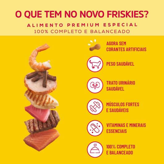 NESTLÉ® PURINA® FRISKIES® Ração Seca para Gatos Adultos Megamix Castrados 1kg - Imagem em destaque