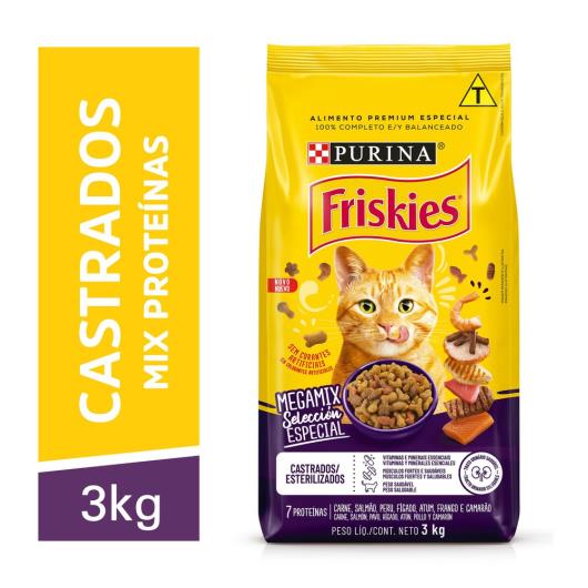 Ração FRISKIES gatos castrados Megamix 3kg - Imagem em destaque