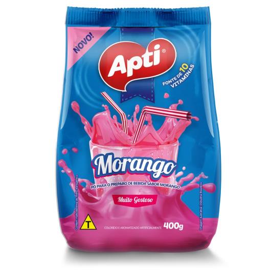 Pó para preparo bebida Morango Apti Sachet 400g - Imagem em destaque
