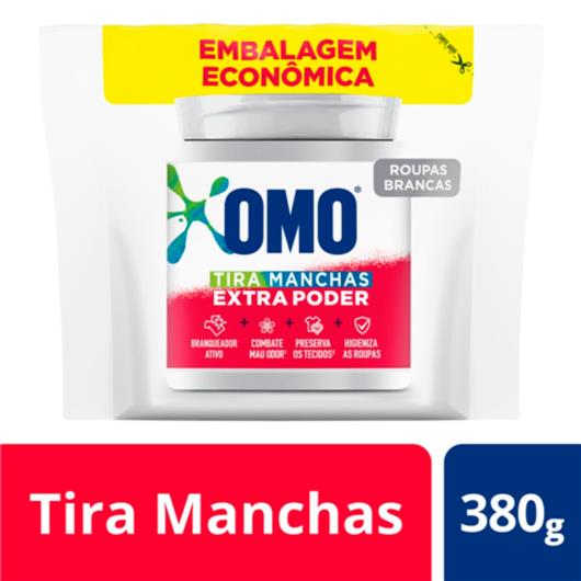 Tira Manchas Omo Extra Poder Roupas Brancas Pó Refil 380 G - Imagem em destaque