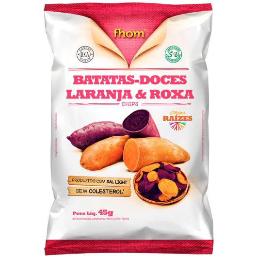 Chips batata doce laranja e roxa Fhom 45g - Imagem em destaque