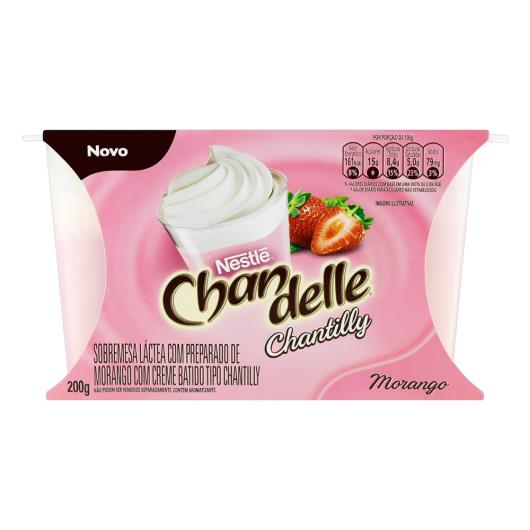 Sobremesa Láctea com Chantilly Morango Chandelle Bandeja 200g 2 Uni - Imagem em destaque