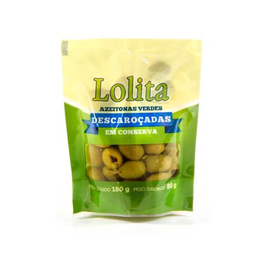 Azeitona Verde descaroçada Lolita Sachet peso drenado 80g - Imagem em destaque
