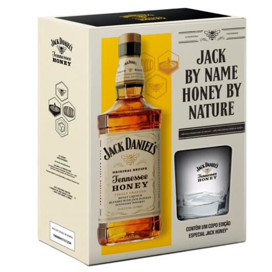 Whiskey + copo Tennessee Honey Jack Daniel's 1L - Imagem em destaque