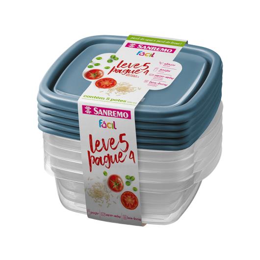 Conjunto de Pote Sanremo Fácil Leve 5 Pague 4 530ml - Imagem em destaque