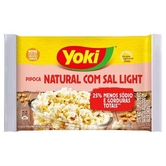 Pipoca para Micro-Ondas Natural com Sal Light Yoki Pacote 90g - Imagem em destaque