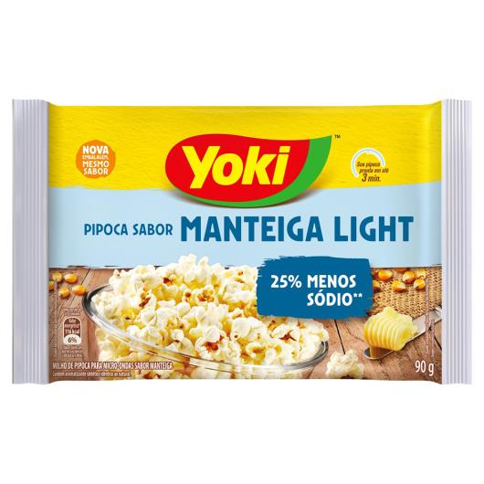 Pipoca para Micro-Ondas Manteiga Light Yoki Pacote 90g - Imagem em destaque