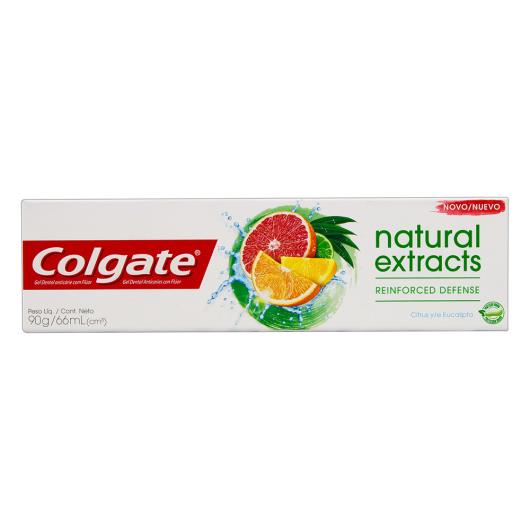 Gel Dental Citrus e Eucalipto Colgate Natural Extracts Reinforced Defense Caixa 90g - Imagem em destaque