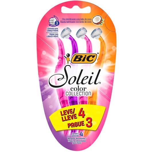 Aparelho depilatório Soleil color Bic Leve 4 Pague 3 - Imagem em destaque