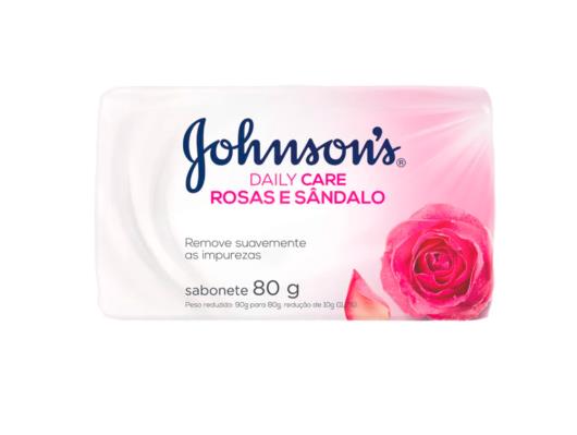 Sabonete barra rosas e sândalo Johnsons 80g - Imagem em destaque