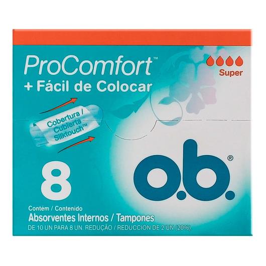 Absorvente OB Interno ProComfort Super 8 unids. - Imagem em destaque