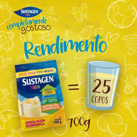Pó para preparo de bebida baunilha Sustagen grátis 200g 700g - Imagem em destaque