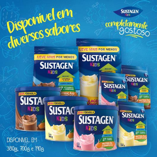 Pó para preparo de bebida chocolate Sustagen grátis 200g 700g - Imagem em destaque