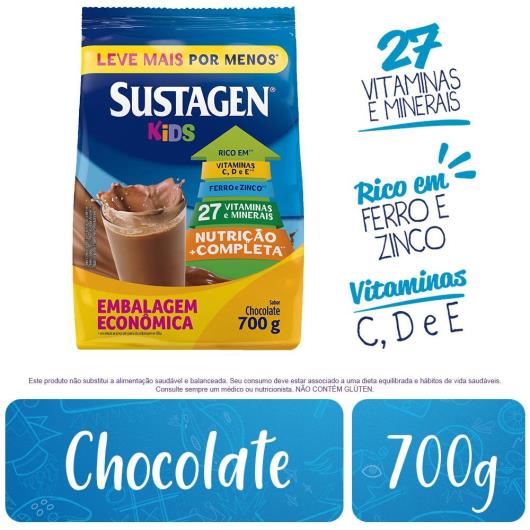 Pó para preparo de bebida chocolate Sustagen grátis 200g 700g - Imagem em destaque