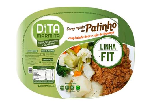 Marmita Dita Fit Patinho Batata Doce 300g - Imagem em destaque
