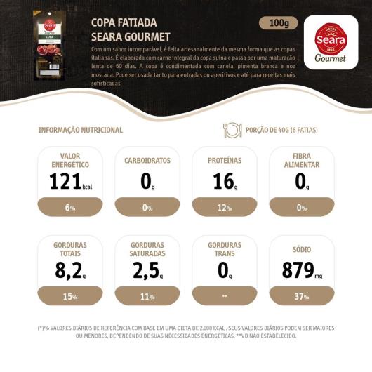 Copa fatiada Seara Gourmet 100g - Imagem em destaque