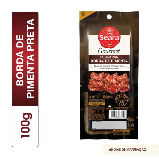 Salame Seara Gourmet Borda de Pimenta Fatiada 100g - Imagem em destaque