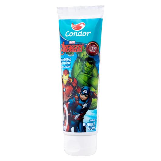 Gel Dental Infantil com Flúor Bubble Gum Avengers Condor Bisnaga 100g - Imagem em destaque