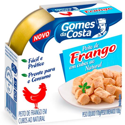 Peito de Frango em cubos ao natural Gomes da Costa lata 100g - Imagem em destaque