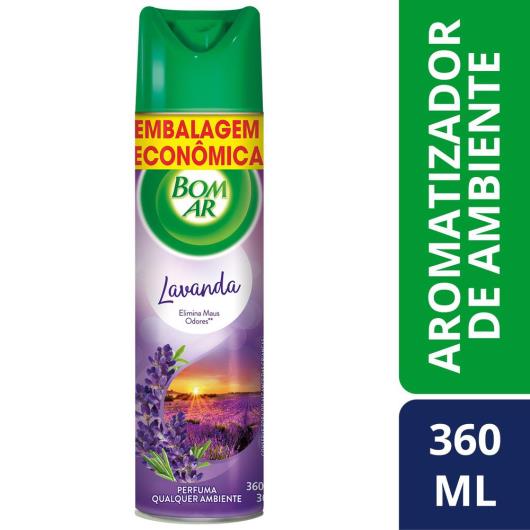 Aromatizador Bom Ar Aerossol Lavanda 360ml Embalagem Econômica - Imagem em destaque