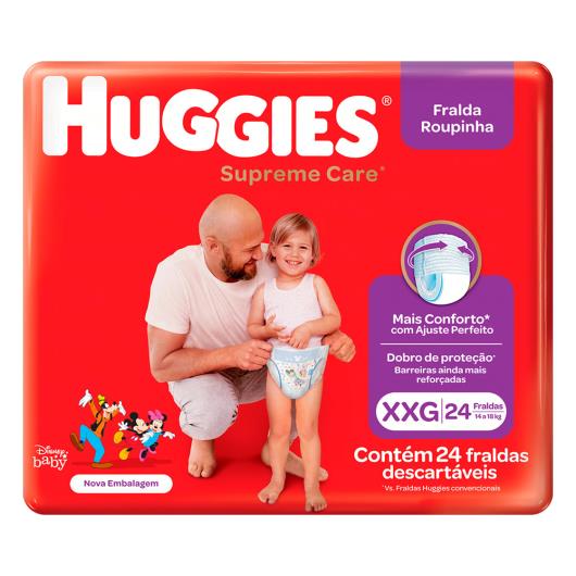 Fralda Descartável Infantil Roupinha Huggies Supreme Care XXG Pacote 24 Uni - Imagem em destaque