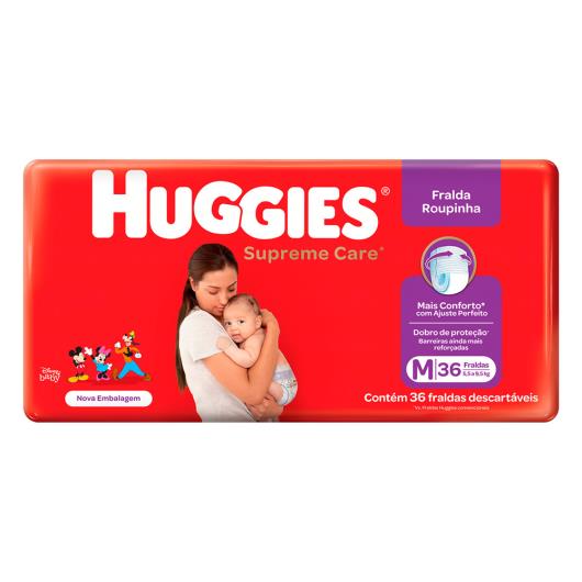 Fralda Descartável Infantil Roupinha Huggies Supreme Care M Pacote 36 Uni - Imagem em destaque