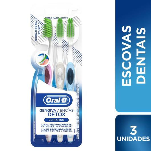 Escova Dental Oral-B Ultrafino Detox 3 unidades - Imagem em destaque