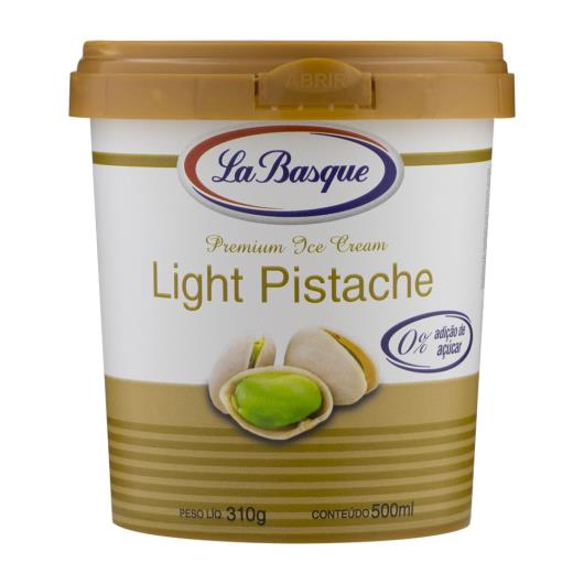 Sorvete Pistache Light La Basque Premium Cream Pote 500Ml - Imagem em destaque