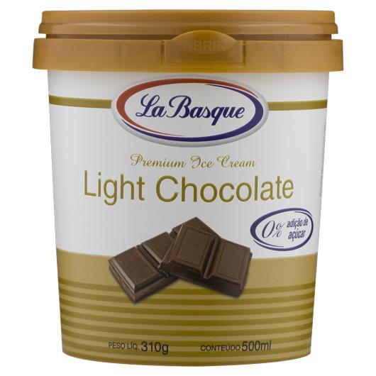 Sorvete Chocolate Light La Basque Premium Ice Cream Pote 500ml - Imagem em destaque