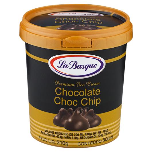 Sorvete Chocolate Choc Chip La Basque Premium Ice Cream Pote 500ml - Imagem em destaque