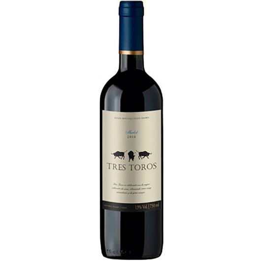 Vinho chileno merlot tinto Tres Toros 750ml - Imagem em destaque