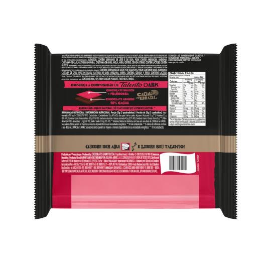 Chocolate GAROTO TALENTO Dark Framboesa 75g - Imagem em destaque