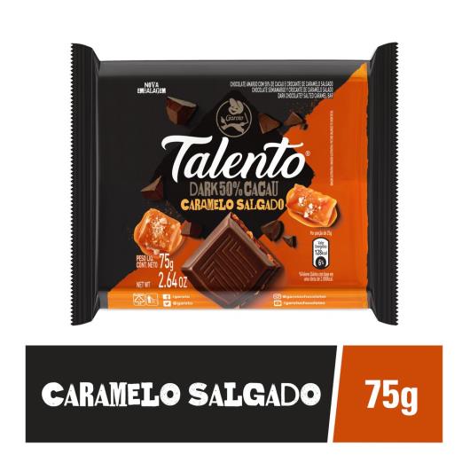 Chocolate GAROTO TALENTO Dark Caramelo Salgado 75g - Imagem em destaque