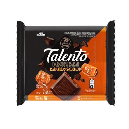Chocolate GAROTO TALENTO Dark Caramelo Salgado 75g - Imagem em destaque