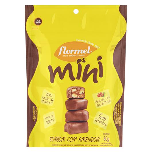 Mini Bombom com Amendoim Flormel Pouch 60g - Imagem em destaque