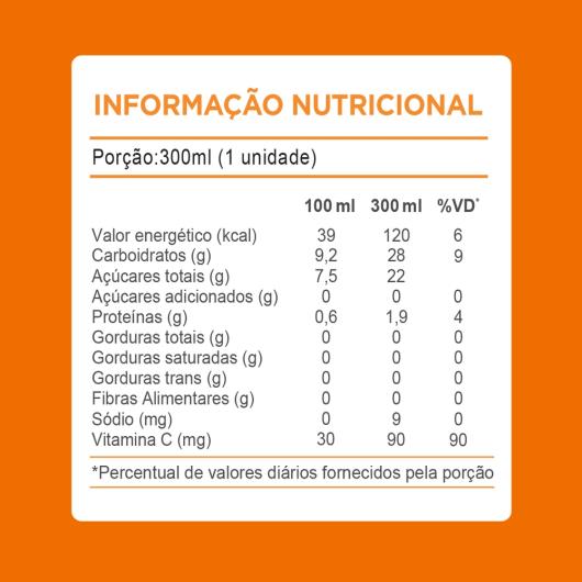 Suco de Laranja Integral Xandô 100% Suco Sem adição de Açúcar Aditivos ou Conservantes 300ml - Imagem em destaque