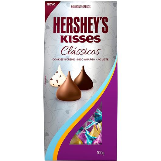 Bombons sortidos clássicos Kisses Hersheys 100g - Imagem em destaque