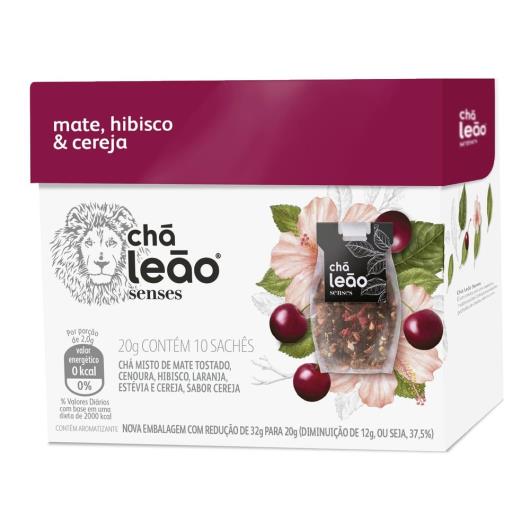 Chá Leão Senses Mate, Hibisco & Cereja 20g - Imagem em destaque