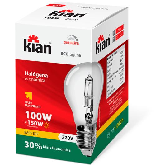 Lâmpada e27 100w halógena Kian Unidade - Imagem em destaque