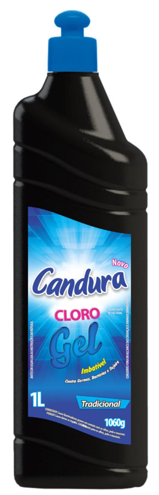 Desinfetante cloro gel tradicional Candura 1 litro - Imagem em destaque