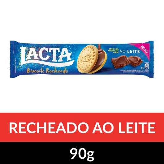 Biscoito LACTA Recheado Ao Leite 90g - Imagem em destaque