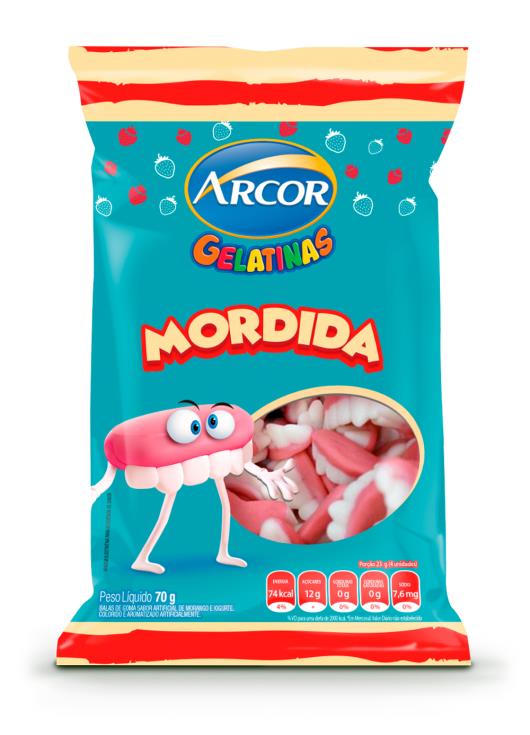 Bala gelatinas mordida Arcor 70g - Imagem em destaque