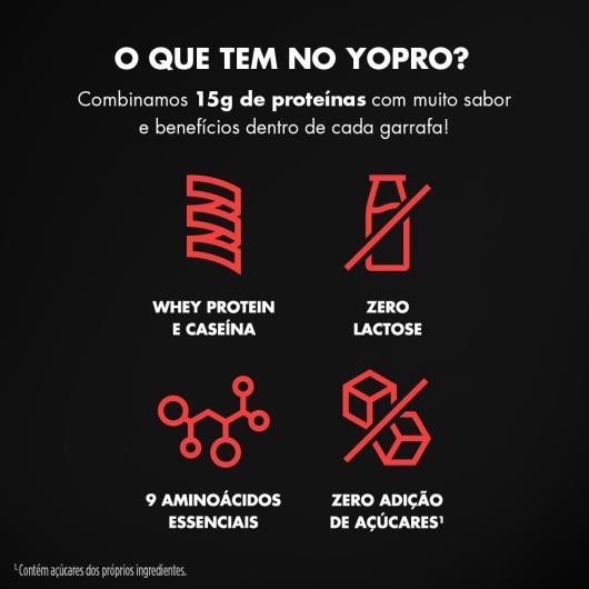 Iogurte Líquido YoPRO Morango 15g de proteínas 250g - Imagem em destaque