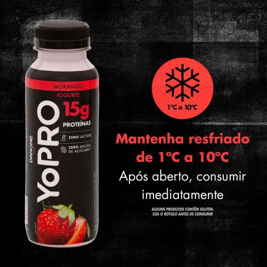 Iogurte Líquido YoPRO Morango 15g de proteínas 250g - Imagem em destaque