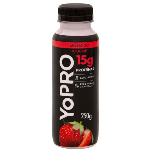 Iogurte Líquido YoPRO Morango 15g de proteínas 250g - Imagem em destaque